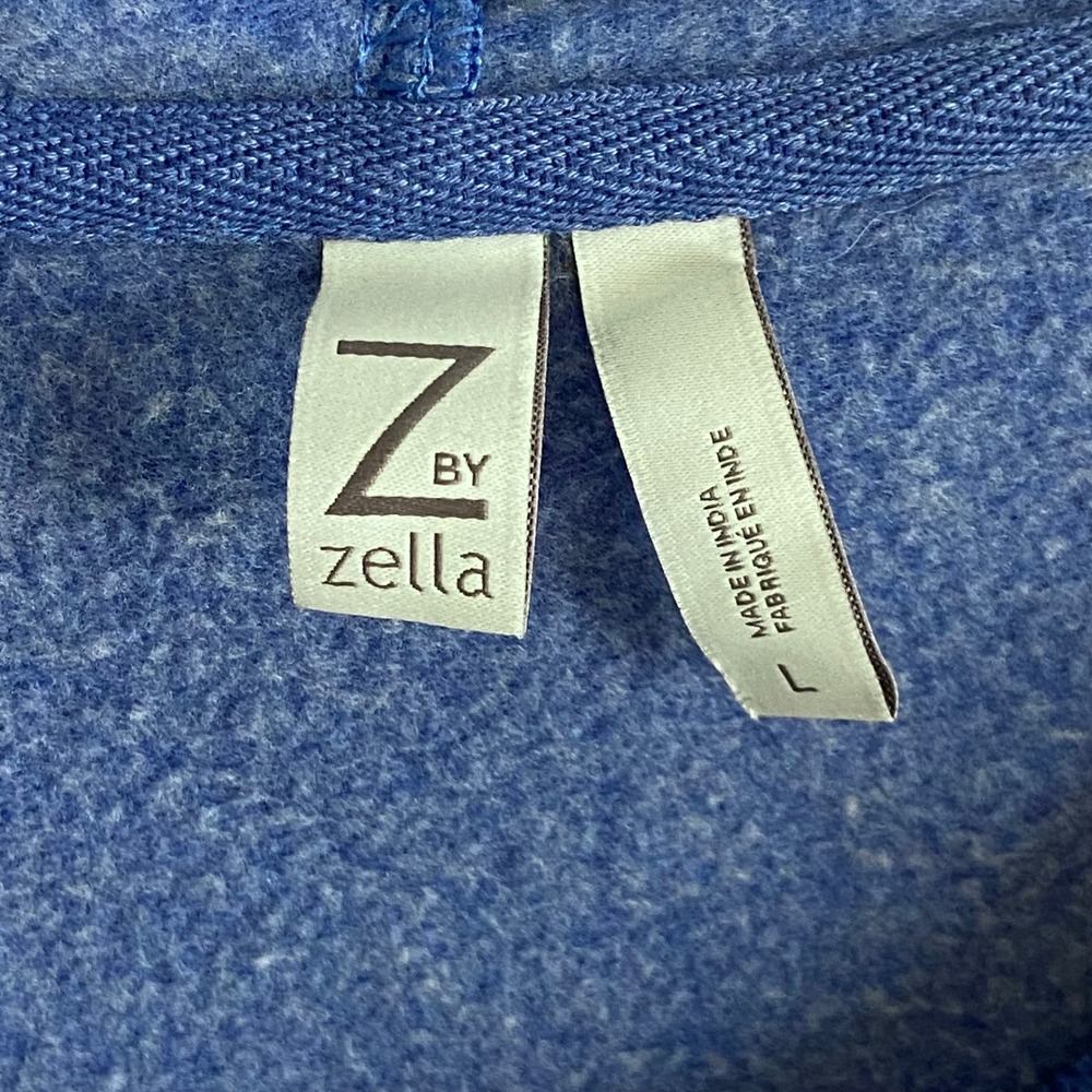 Z by Zella Women Blue Marine V-Neck Pullover Hoodie RK410703MI NWT size L - Picture 3 of 6